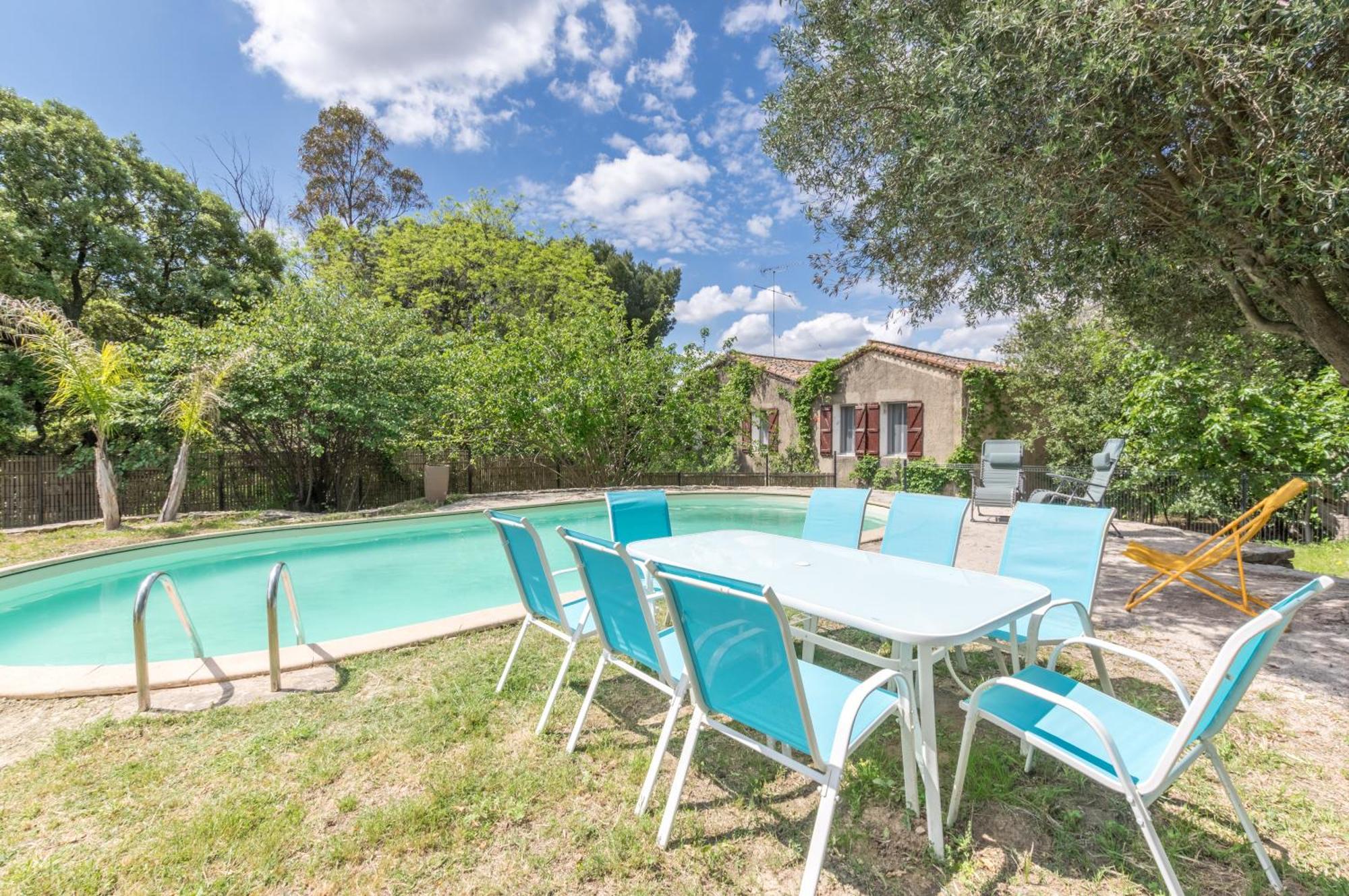 Maison Avec Piscine Location De Vacances Ferme Pedagogique Du Dolmen Le Pouget Екстериор снимка